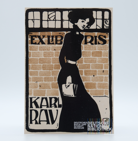 Postkarte - Exlibris von Ludwig Hohlwein für Karl Rau